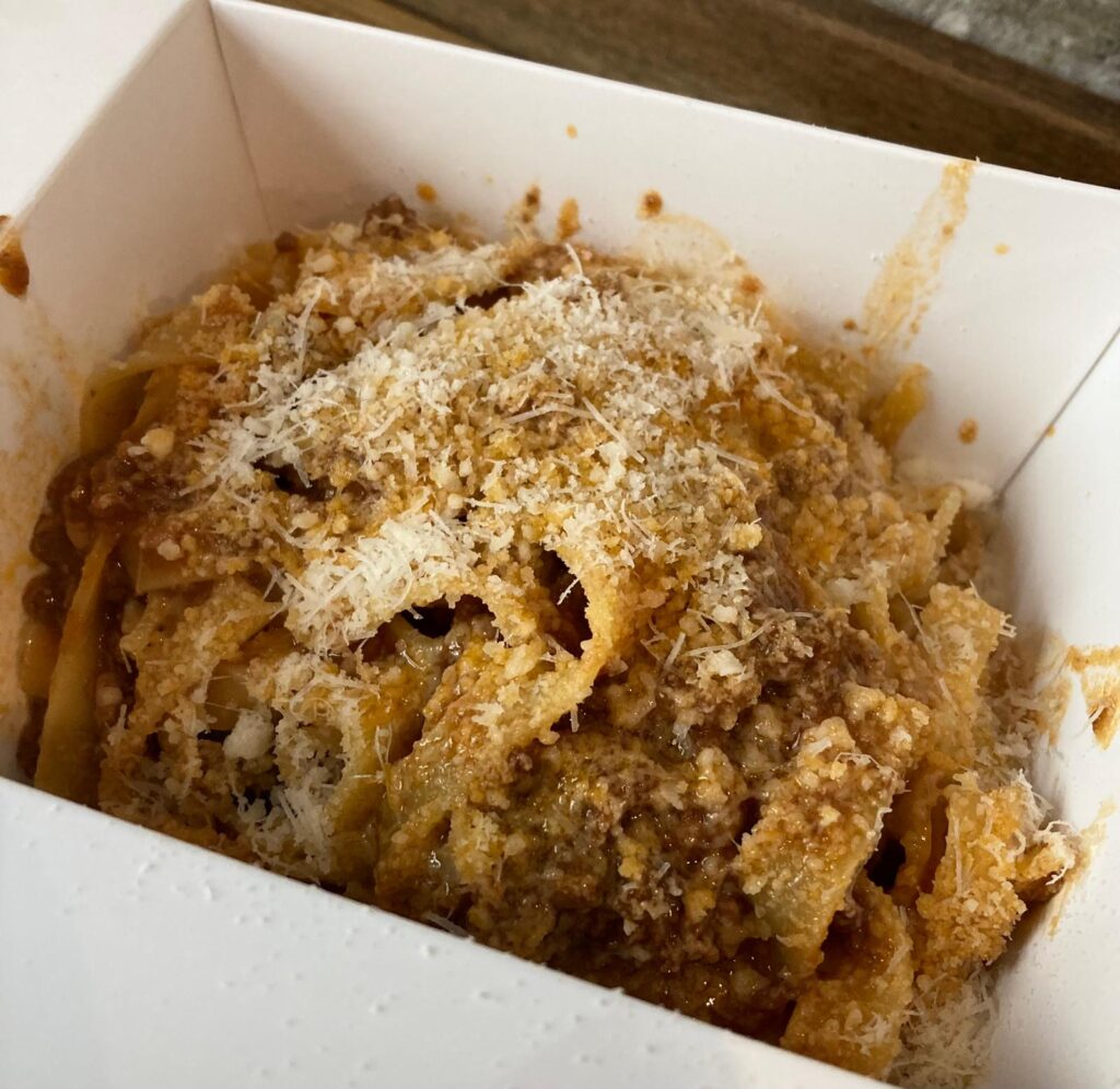 Tagliatelle al Ragú in Bologna.