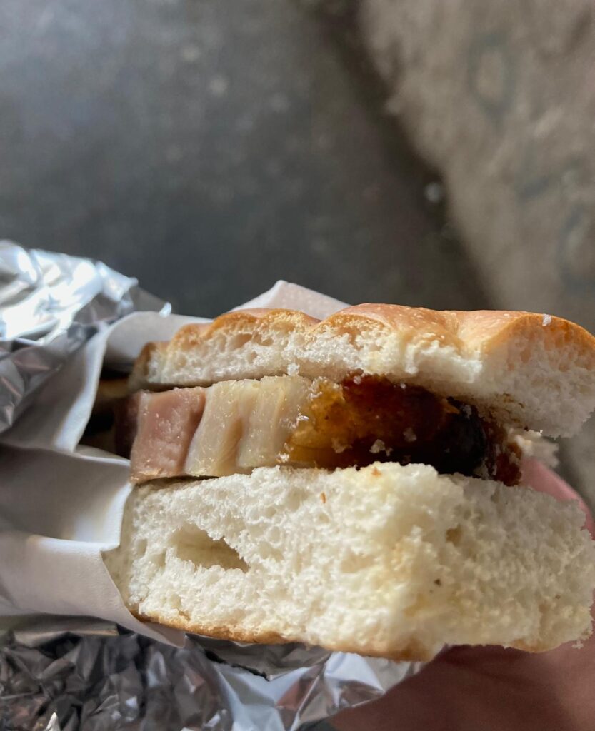 Porchetta in Rom.