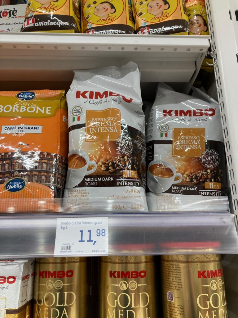 Kimbo im Conad in Napoli.