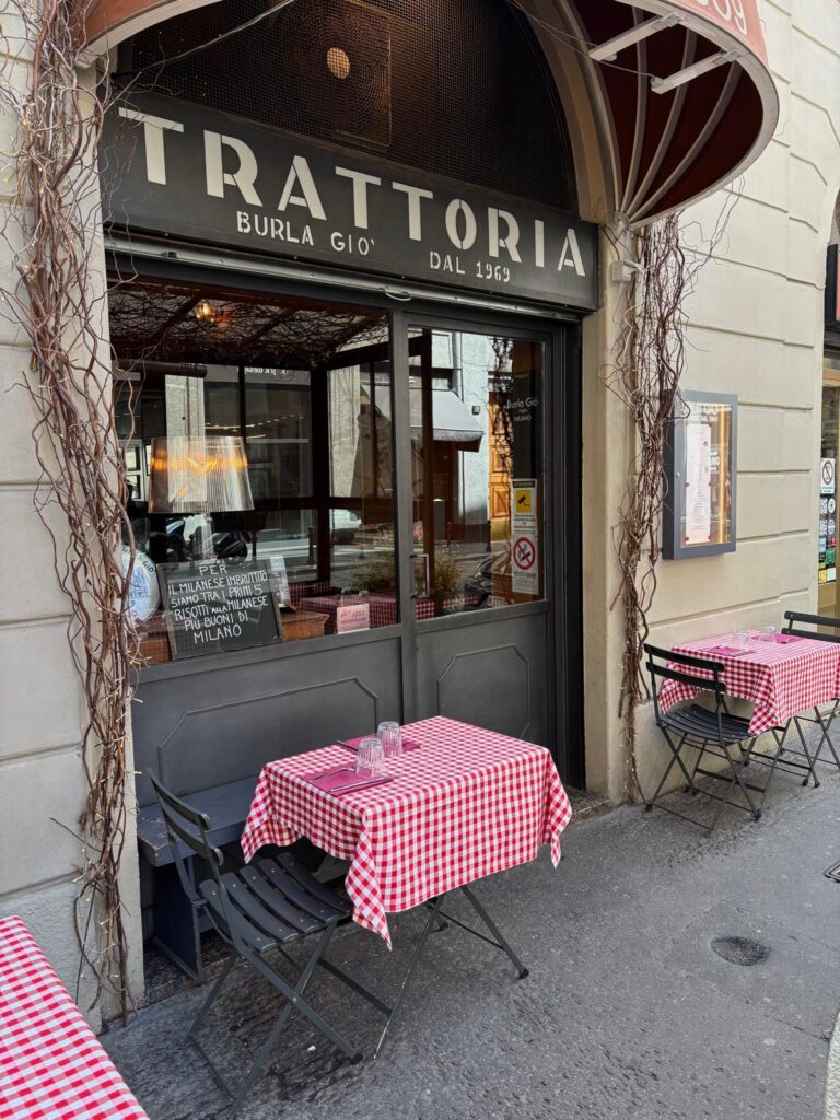Trattoria Burla Gio in Milano.